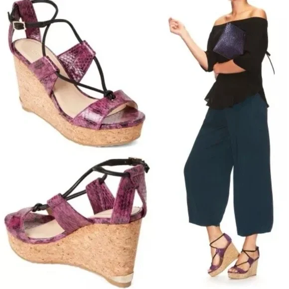 Jimmy Choo Purple Wedges - Picture 7 of 8